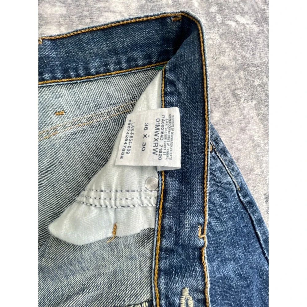 Wrangler Mens 36x30 20x Relaxed Fit Work Jeans Medium Blue Denim